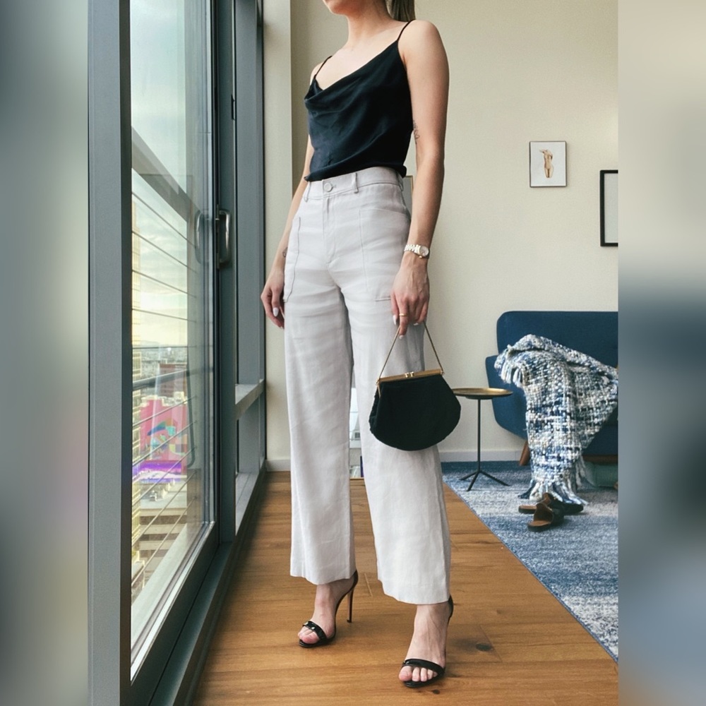 Club Monaco High Rise Wide Leg Pant